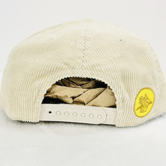Pacifico Drink Corduroy Golf A-Frame Hat Cap Adjustable Snapback Beige Rope - Picture 4 of 5
